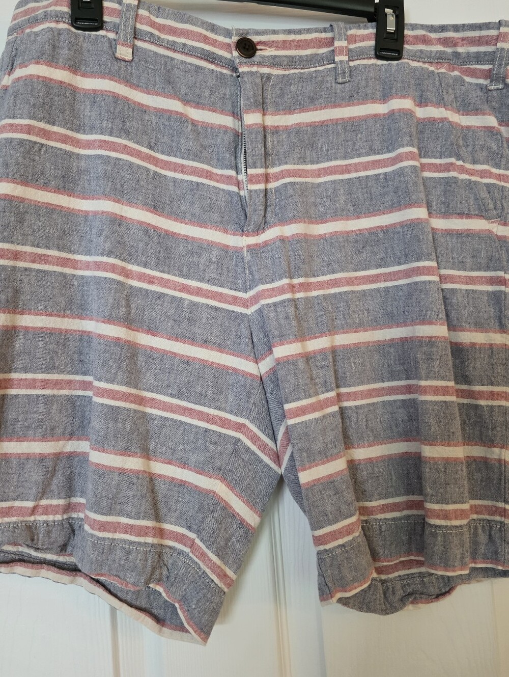 Mens Tommy Hilfiger Size 38 Linen, Cotton Short Blue, Red, White Muted Colors